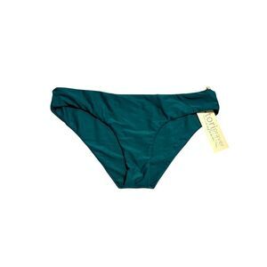 NWT Tori Praver Swimwear green cheeky bikini bottom hipster Sz M